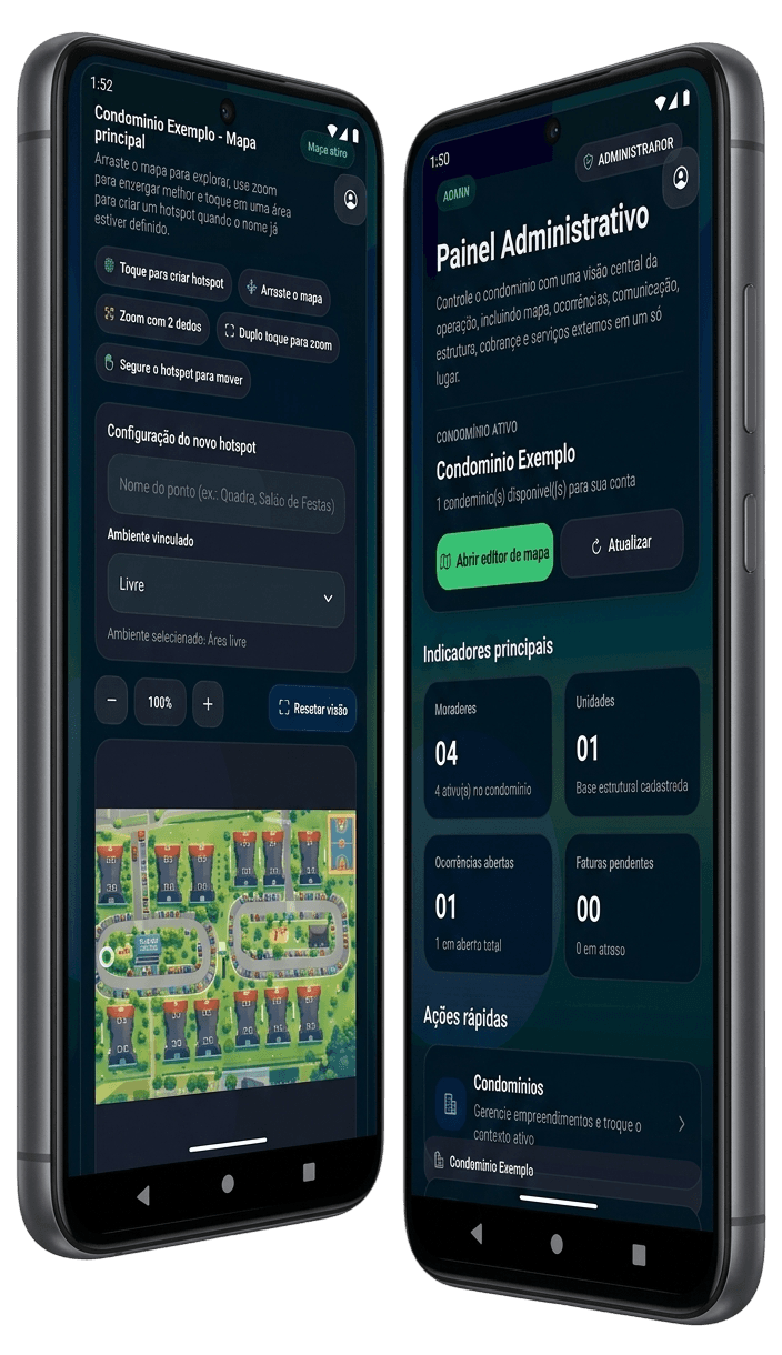 Interface 3D complementar do Integra Condomínio